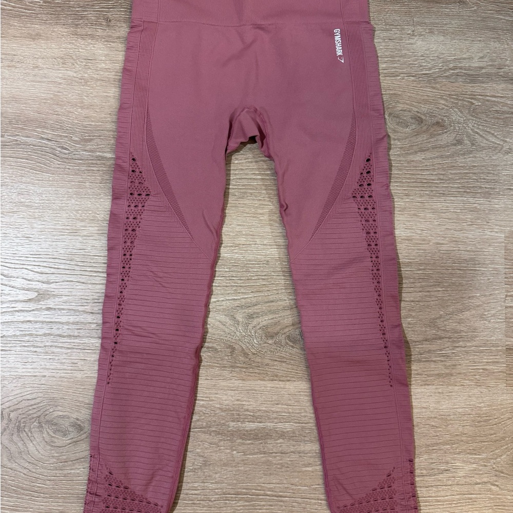 Gymshark Pink Mesh Cutout Leggings High-Waisted Performance